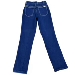 👖💿 GUESS Vintage 90s USA Straight Leg Jeans |‎ Rigid Blue Cotton Denim | Sz 27